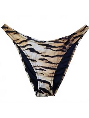 Tiger Print Bikini Bottoms with Stretch Fit